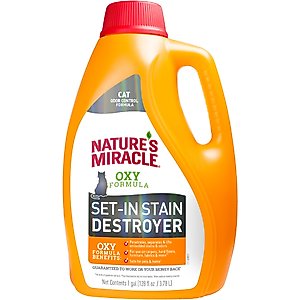 Nature's Miracle Oxy Formula Set-In Cat Stain Destroyer 1-gal bottle, Orange Scent