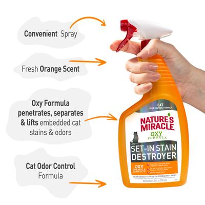 Show full view: Nature's Miracle Oxy Formula Set-In Cat Stain Destroyer 24-fl oz bottle, Orange Scent slide 5 of 12