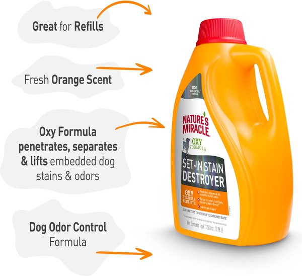 Show full view: Nature's Miracle Oxy Formula Set-In Dog Stain Destroyer, 1-gal bottle slide 5 of 12