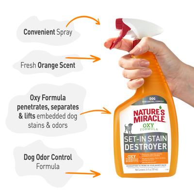 Show full view: Nature's Miracle Oxy Formula Set-In Dog Stain Destroyer, 24-fl oz bottle slide 5 of 12