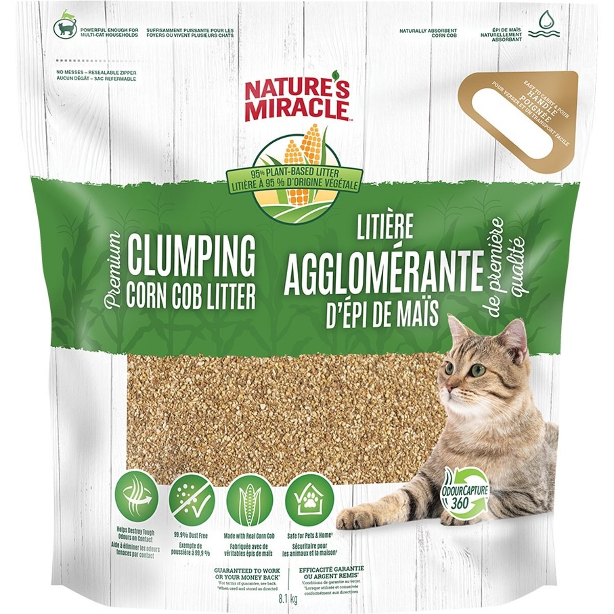 Nature's Miracle Premium Scented Clumping Corn Cat Litter, 18-lb bag
