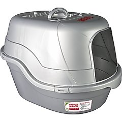 Nature's Miracle Silver Oval Hooded Litter Box