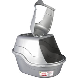 Nature's Miracle Silver Oval Hooded Litter Box
