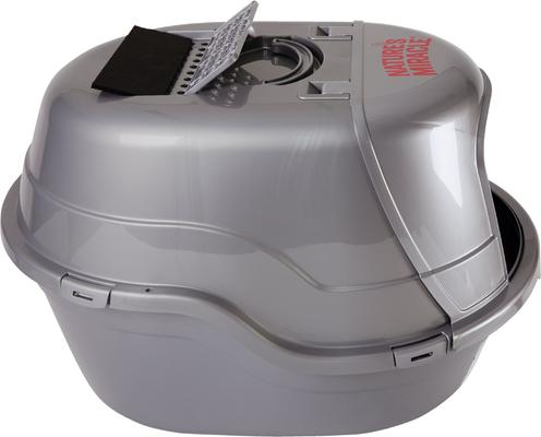 Show full view: Nature's Miracle Silver Oval Hooded Litter Box slide 6 of 8