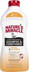 Nature's Miracle Skunk Odor Remover Dog Shampoo & Conditioner, Citrus Scent, 32-fl oz bottle