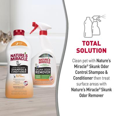 Show full view: Nature's Miracle Skunk Odor Remover Dog Shampoo & Conditioner, Citrus Scent, 32-fl oz bottle slide 9 of 11