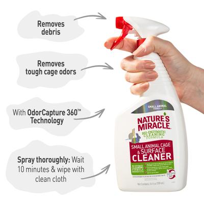 Show full view: Nature's Miracle Small Animal Cage Cleaner Spray, 24-oz bottle slide 5 of 9