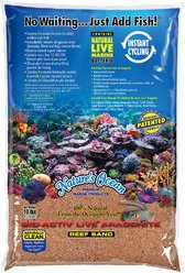 Nature's Ocean Bio-Activ Live Aragonite Saltwater Aquarium Sand, Australian Gold, 10-lb bag