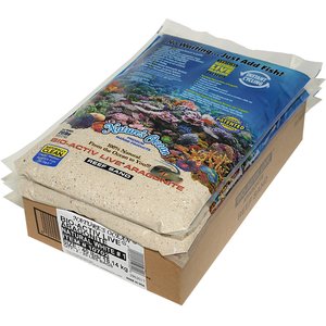 Nature's Ocean Bio-Activ Live Aragonite Saltwater Aquarium Sand, Natural White #1, 40-lb box