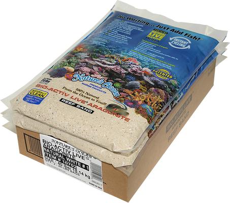 Show full view: Nature's Ocean Bio-Activ Live Aragonite Saltwater Aquarium Sand, Natural White #1, 40-lb box slide 4 of 6