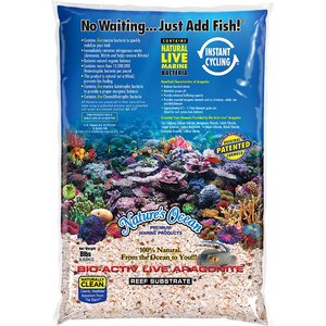 Nature's Ocean Bio-Activ Live Aragonite Saltwater Aquarium Sand, Reef Substrate, 8-lb bag