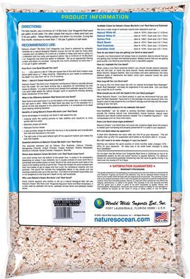 Show full view: Nature's Ocean Bio-Activ Live Aragonite Saltwater Aquarium Sand, Reef Substrate, 8-lb bag slide 2 of 5