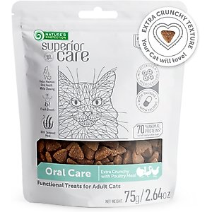 Nature's Protection Superior Care Oral Care Poultry Dental Crunchy Cat Treats, 2.64-oz bag