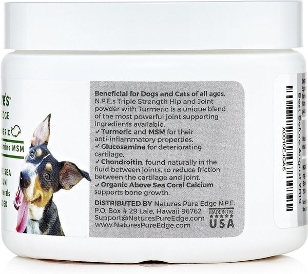 Nature's Pure Edge Hip & Joint & Tumeric Dog & Cat Supplement, 6-oz jar