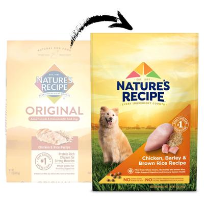 Show full view: Nature's Recipe Adult Chicken, Barley & Brown Rice Recipe Dry Dog Food, 12-lb bag slide 3 of 13