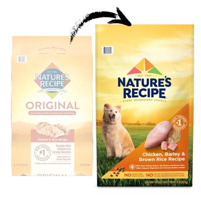 Show full view: Nature's Recipe Adult Chicken, Barley & Brown Rice Recipe Dry Dog Food, 24-lb bag slide 3 of 13