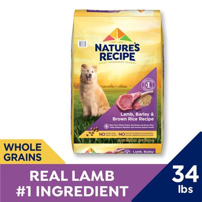 Show full view: Nature's Recipe Adult Lamb, Barley & Brown Rice Recipe Dry Dog Food, 34-lb bag slide 3 of 13