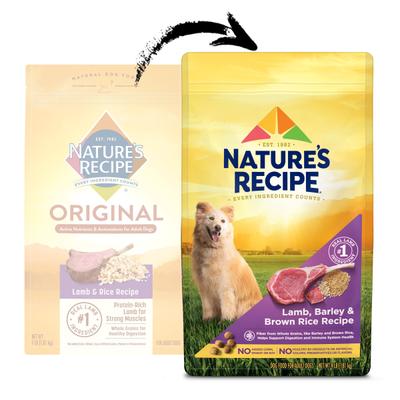 Show full view: Nature's Recipe Adult Lamb, Barley & Brown Rice Recipe Dry Dog Food, 4-lb bag slide 3 of 13