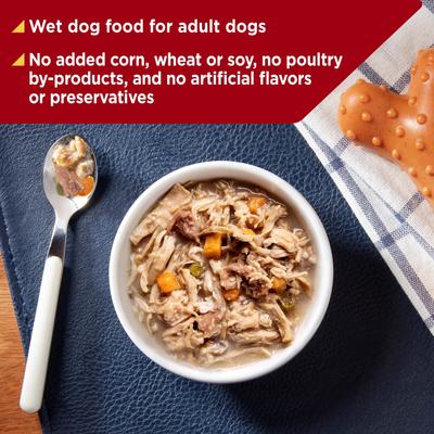 Show full view: Nature's Recipe Chicken & Beef Recipe in Savory Broth Grain-Free Wet Dog Food, 2.75-oz tray, case of 12 slide 5 of 12