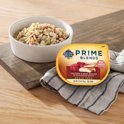 Show full view: Nature's Recipe Chicken & Beef Recipe in Savory Broth Grain-Free Wet Dog Food, 2.75-oz tray, bundle of 24  slide 3 of 8