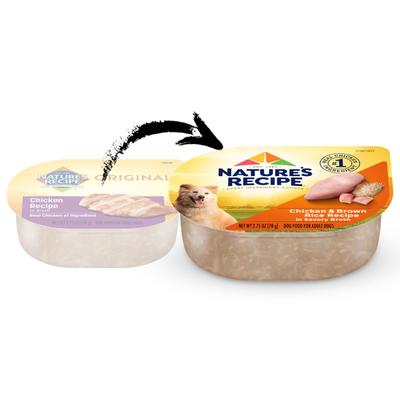 Show full view: Nature's Recipe Chicken & Brown Rice Recipe in Broth Wet Dog Food, 2.75-oz, case of 12 slide 3 of 13
