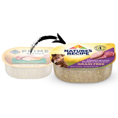 Show full view: Nature's Recipe Chicken & Lamb Recipe in Savory Broth Grain-Free Wet Dog Food, 2.75-oz tray, case of 12 slide 3 of 12