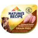Nature's Recipe Chicken & Turkey in Broth Recipe Grain-Free Wet Dog Food, 2.75-oz tray, case of 12
