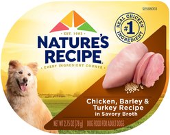 Nature's Recipe Chicken & Turkey Recipe in Broth Wet Dog Food, 2.75-oz, case of 12