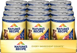 Nature's Recipe Grain-Free Beef, Sweet Potato & Pumpkin Recipe Wet Dog Food, 13-oz can, 12 count