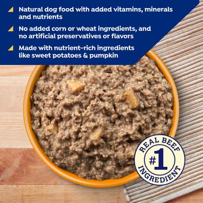Show full view: Nature's Recipe Grain-Free Beef, Sweet Potato & Pumpkin Recipe Wet Dog Food, 13-oz can, 12 count slide 5 of 12