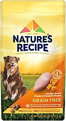 Nature's Recipe Grain-Free Chicken, Sweet Potato & Pumpkin Recipe Dry Dog Food, 4-lb bag