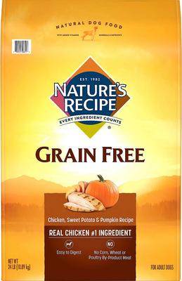 Show full view: Nature's Recipe Grain-Free Chicken, Sweet Potato & Pumpkin Recipe Dry Food + SmartBones SmartSticks Peanut Butter Chews Dog Treats slide 2 of 7