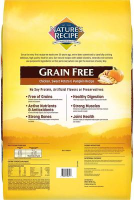 Show full view: Nature's Recipe Grain-Free Chicken, Sweet Potato & Pumpkin Recipe Dry Food + SmartBones SmartSticks Peanut Butter Chews Dog Treats slide 3 of 7