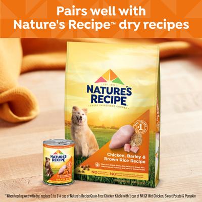 Show full view: Nature's Recipe Grain-Free Chicken, Sweet Potato & Pumpkin Recipe Wet Dog Food, 13-oz can, 12 count slide 7 of 12