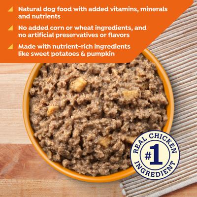 Show full view: Nature's Recipe Grain-Free Chicken, Sweet Potato & Pumpkin Recipe Wet Dog Food, 13-oz can, 12 count slide 5 of 12