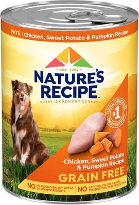 Show full view: Nature's Recipe Grain-Free Chicken, Sweet Potato & Pumpkin Recipe Wet Dog Food, 13-oz can, 12 count slide 3 of 12