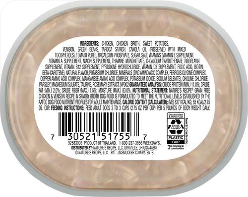 Show full view: Nature's Recipe Grain-Free Chicken & Venison Recipe in Broth Wet Dog Food, 2.75-oz, case of 12 slide 4 of 13