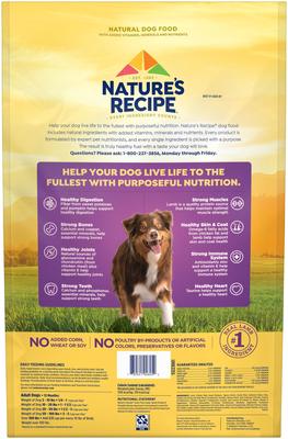 Show full view: Nature's Recipe Grain-Free Lamb, Sweet Potato & Pumpkin Recipe Dry Dog Food, 12-lb bag slide 4 of 13