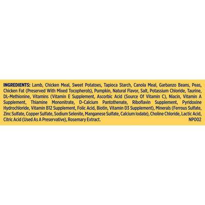 Show full view: Nature's Recipe Grain-Free Lamb, Sweet Potato & Pumpkin Recipe Dry Dog Food, 12-lb bag slide 10 of 13