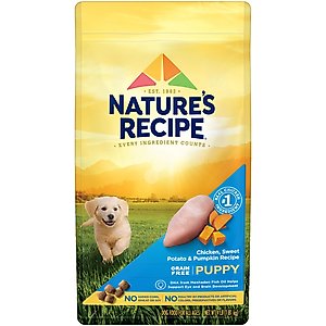 Nature's Recipe Grain-Free Puppy Chicken, Sweet Potato, & Pumpkin Recipe Dry Dog Food, 4-lb bag