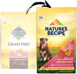 Nature's Recipe Grain-Free Salmon, Sweet Potato & Pumpkin Recipe Dry Dog Food, 24-lb bag slide 2 of 9