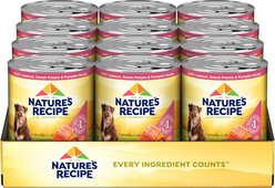 Nature's Recipe Grain-Free Salmon, Sweet Potato & Pumpkin Recipe Wet Dog Food, 13-oz can, 12 count