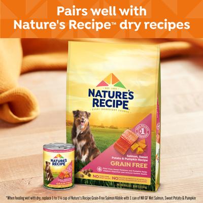 Show full view: Nature's Recipe Grain-Free Salmon, Sweet Potato & Pumpkin Recipe Wet Dog Food, 13-oz can, 12 count slide 7 of 12