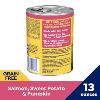 Show full view: Nature's Recipe Grain-Free Salmon, Sweet Potato & Pumpkin Recipe Wet Dog Food, 13-oz can, 12 count slide 4 of 12