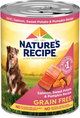Show full view: Nature's Recipe Grain-Free Salmon, Sweet Potato & Pumpkin Recipe Wet Dog Food, 13-oz can, 12 count slide 3 of 12