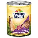 Nature's Recipe Ground Lamb, Rice & Barley Recipe Wet Dog Food, 13.2-oz can, case of 12
