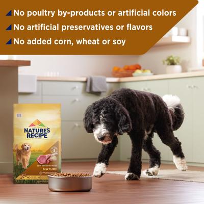 Show full view: Nature's Recipe Mature Lamb & Rice Recipe Dry Dog Food, 24-lb bag slide 6 of 14