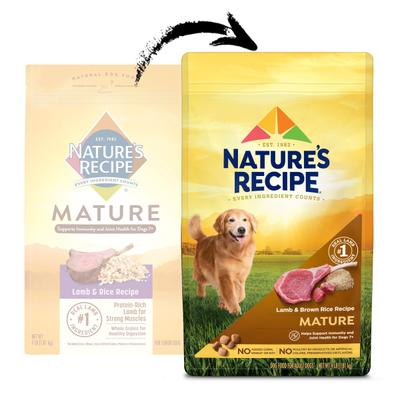 Show full view: Nature's Recipe Mature Lamb & Rice Recipe Dry Dog Food, 4-lb bag slide 3 of 14