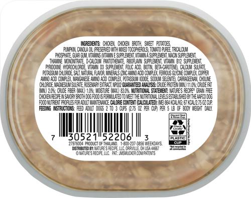 Show full view: Nature's Recipe Small Breed Grain-Free Chicken, Sweet Potato & Pumpkin Recipe Dry Dog Food, 12-lb bag + Nature's Recipe Grain-Free Chicken Recipe in Broth Wet Dog Food, 2.75-oz, case of 12 slide 3 of 9