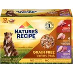 Nature's Recipe Variety Pack Grain-Free Wet Dog Food, 2.75-oz, case of 12